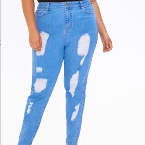 Distressed Mom Jeans